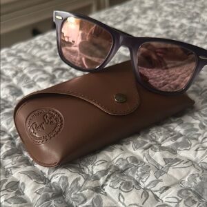 Ray-Ban Blueish/Purple Sunglasses with Case